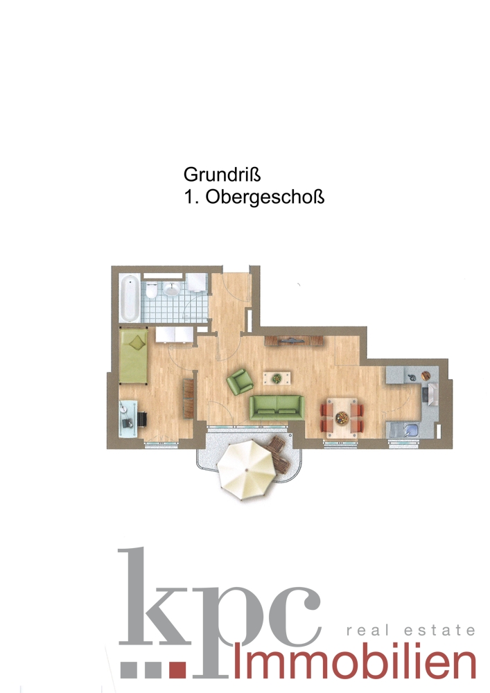 Sonnige 2-Zimmer-Wohnung mit Südwestbalkon! EBK! 400m zur S-Bahn (S4)! - Grundriss