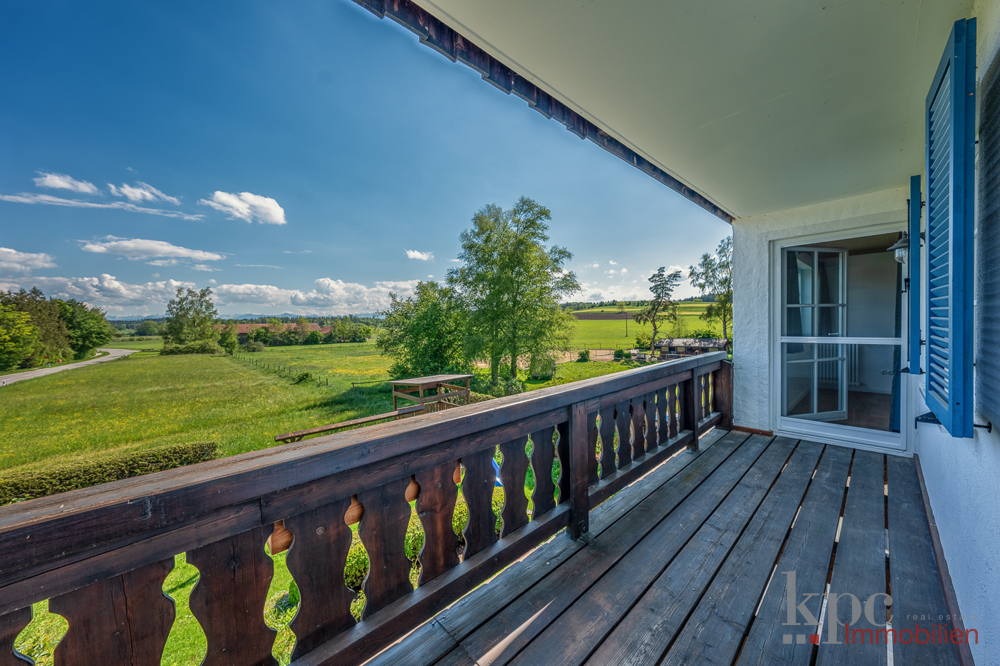 Tutzing OT - Historisches Haus mit See- und Bergblick! Liebevoll modernisiert / Doppelgarage - Blick vom Balkon