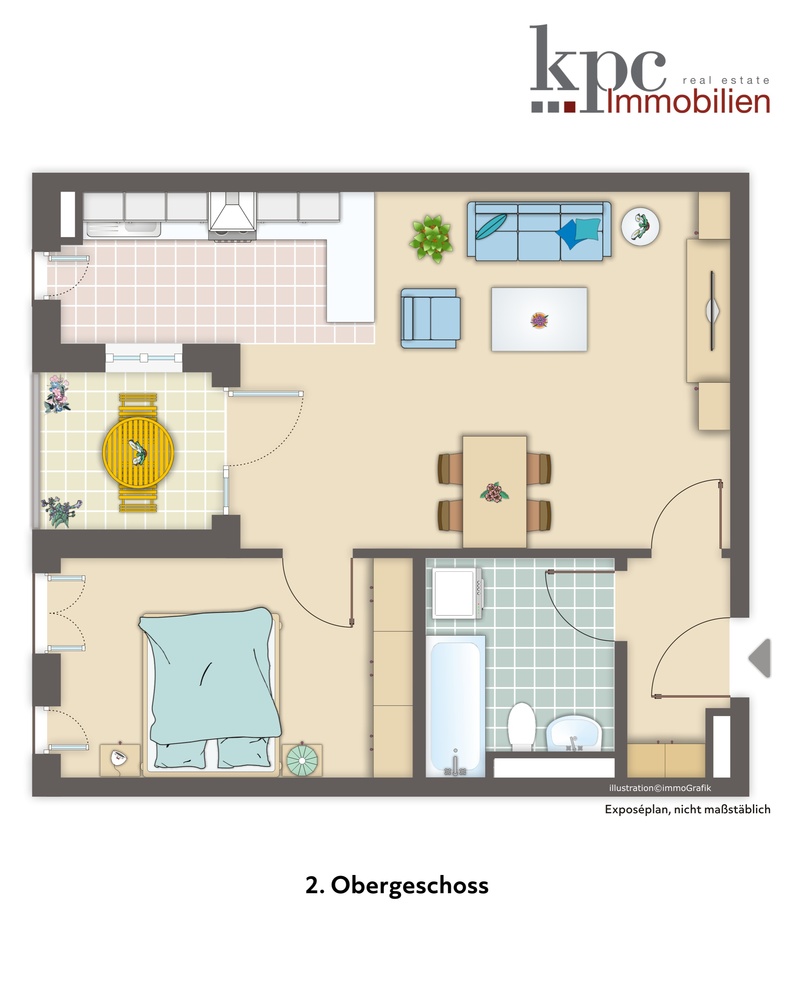 Neuwertige 2-Zi-Wohnung mit W-Loggia! Bj. 2019! EBK! S-Bahn (S2)! Nähe MAN/MTU! - 2. OG